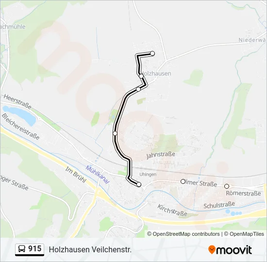 915 Bus Line Map
