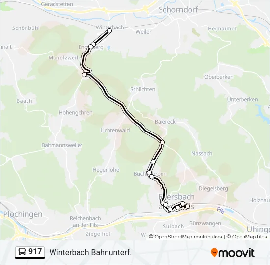 917 Bus Line Map