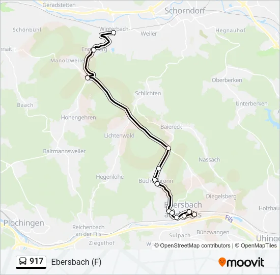 917 Bus Line Map