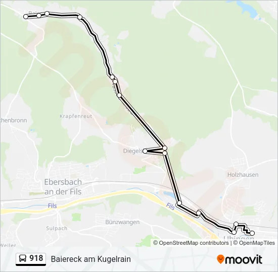 918 Bus Line Map