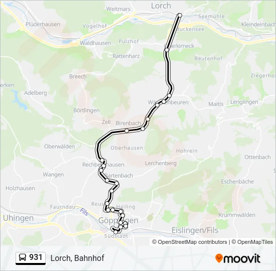 931 Bus Line Map
