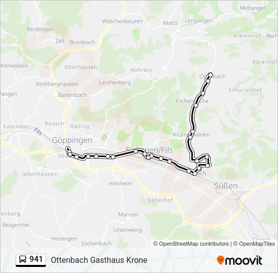 941 Bus Line Map
