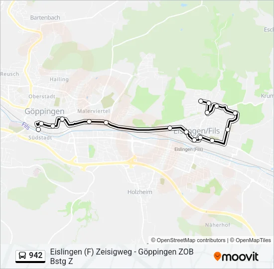 942 Bus Line Map