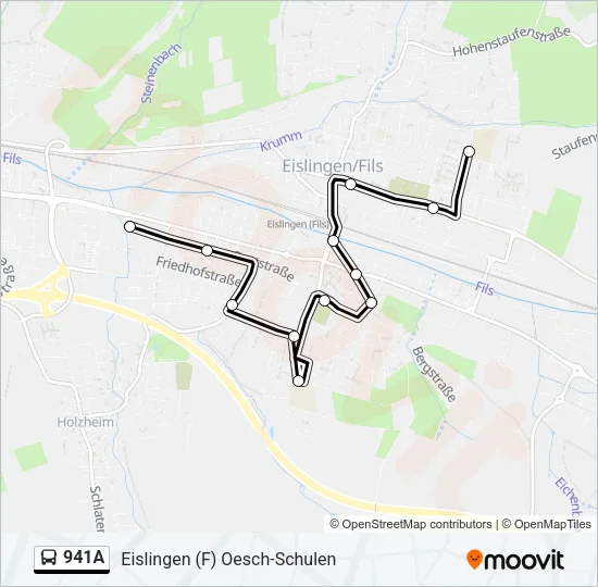 941A Bus Line Map