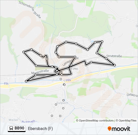 BB90 Bus Line Map