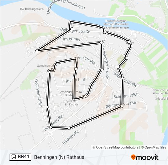 BB41 Bus Line Map