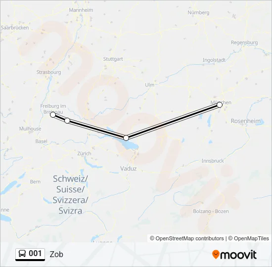 001 Bus Line Map