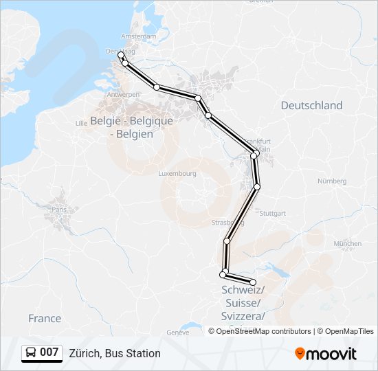 007 Bus Line Map