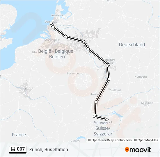 007 Bus Line Map