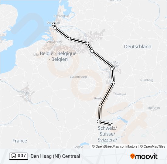 007 Bus Line Map