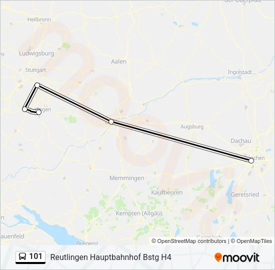101 Bus Line Map