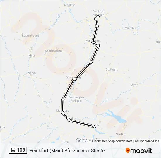 108 Bus Line Map