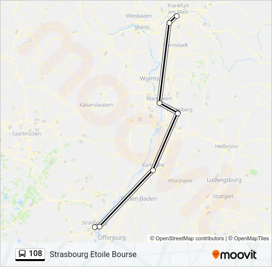 108 Bus Line Map