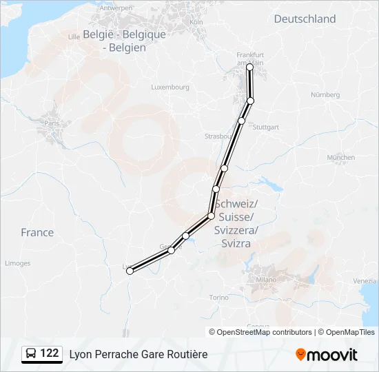 122 Bus Line Map