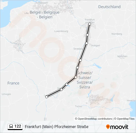 122 Bus Line Map