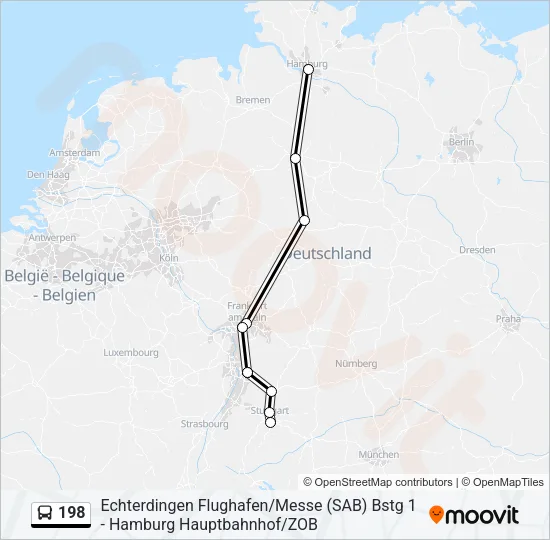 198 Bus Line Map