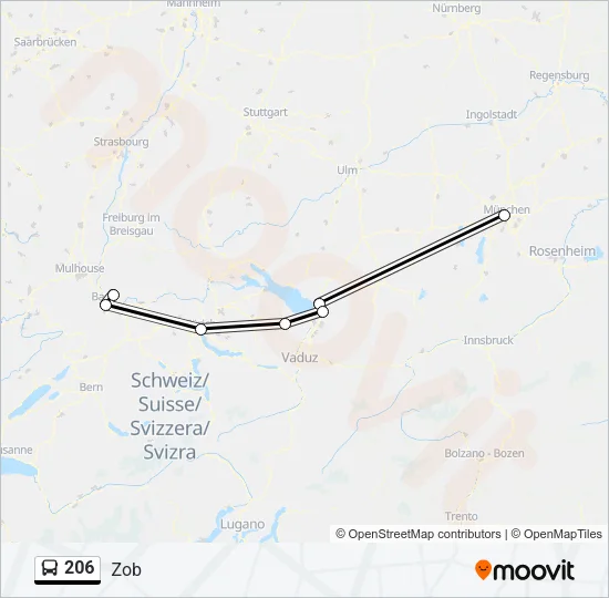 206 Bus Line Map