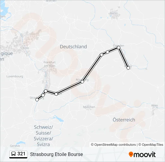 321 Bus Line Map