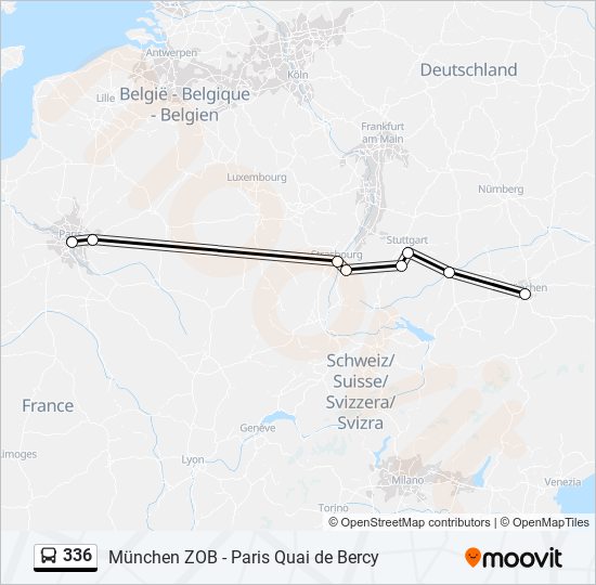 336 bus Line Map