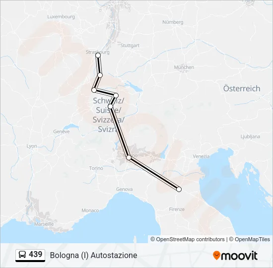 439 Bus Line Map