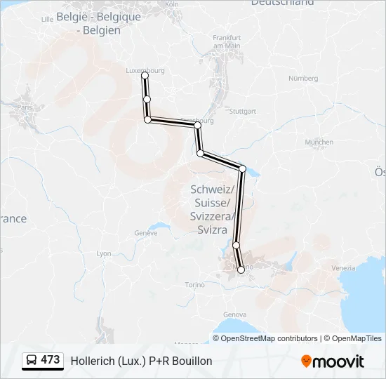 473 Bus Line Map