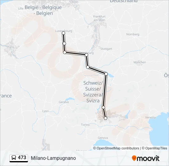 473 Bus Line Map