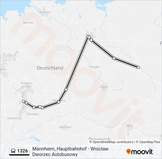 1326 Bus Line Map