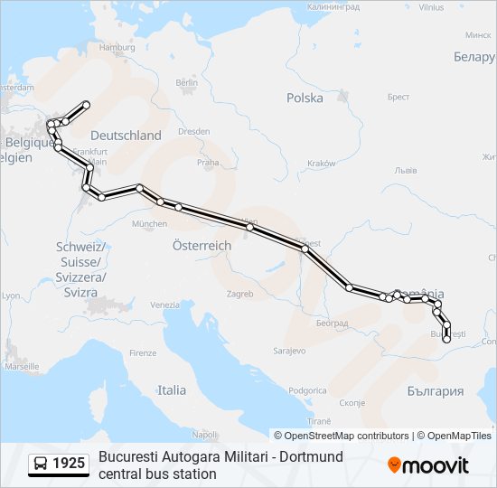 Автобус 1925: карта маршрута