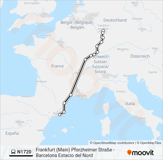 N1720 Bus Line Map