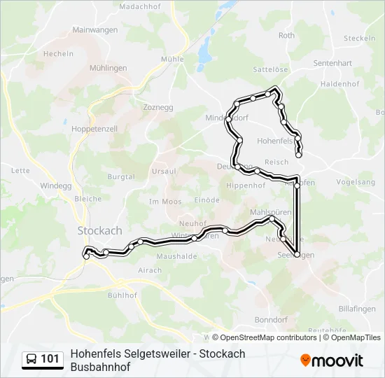 101 Bus Line Map