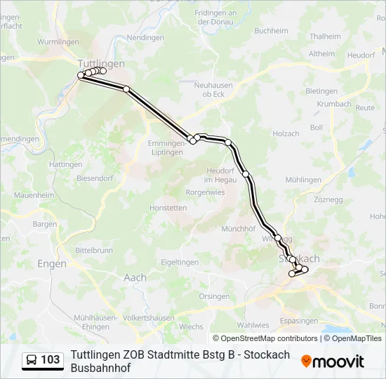 103 Bus Line Map