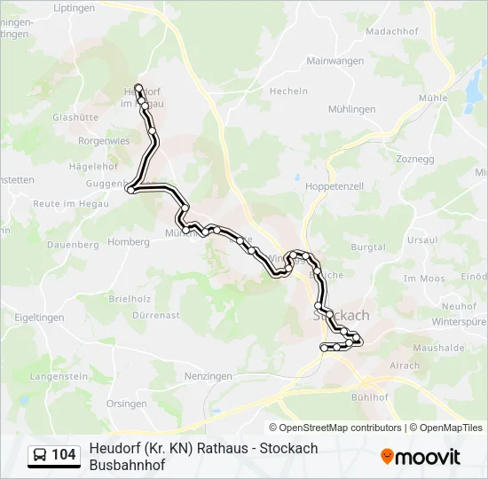 104 Bus Line Map