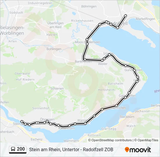 200 Bus Line Map