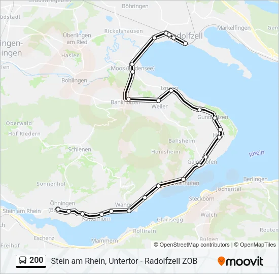200 Bus Line Map