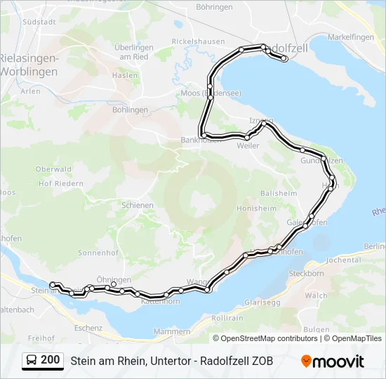 200 Bus Line Map