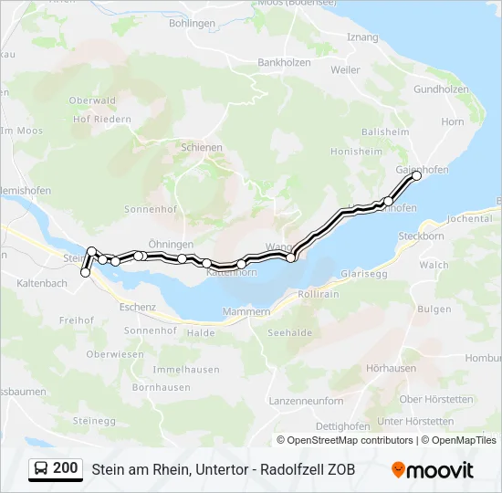 200 Bus Line Map