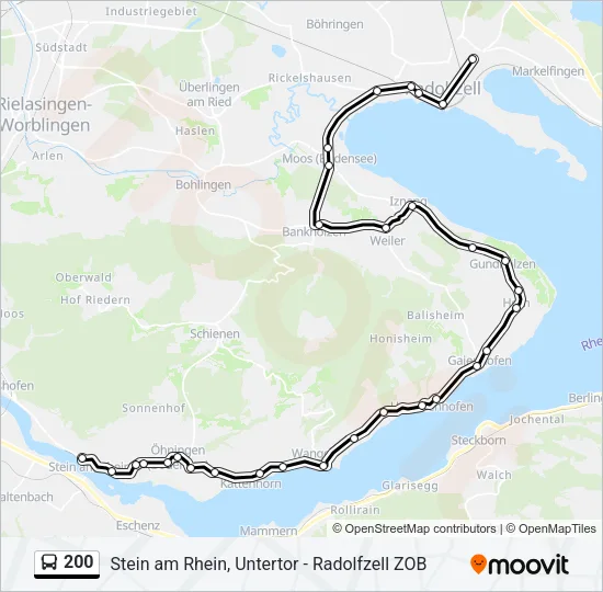 200 Bus Line Map