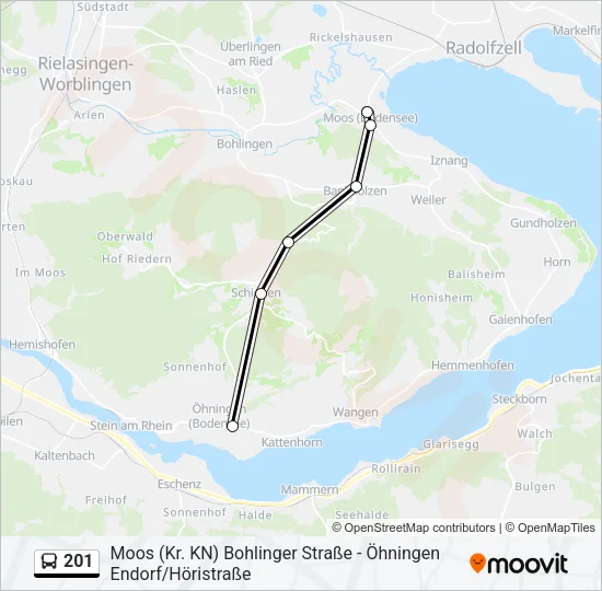 201 Bus Line Map