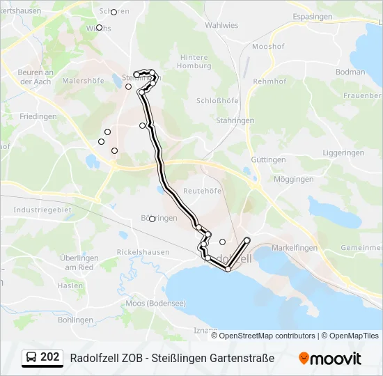 202 Bus Line Map