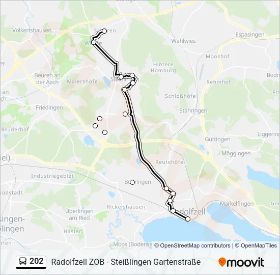202 Bus Line Map