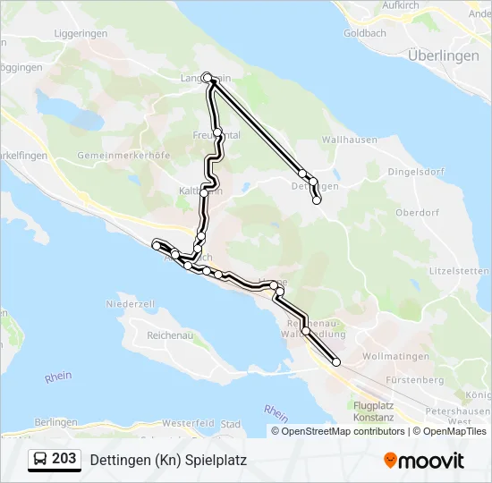 203 Bus Line Map