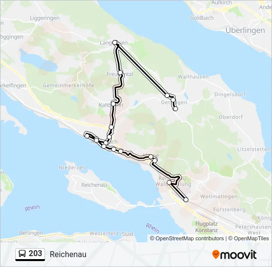 203 Bus Line Map