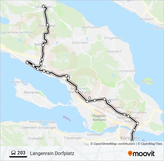 203 Bus Line Map