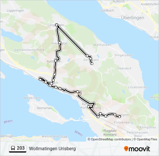 203 Bus Line Map