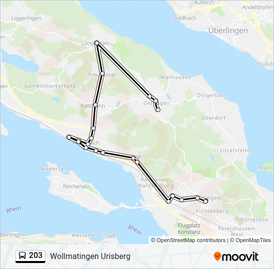 203 Bus Line Map