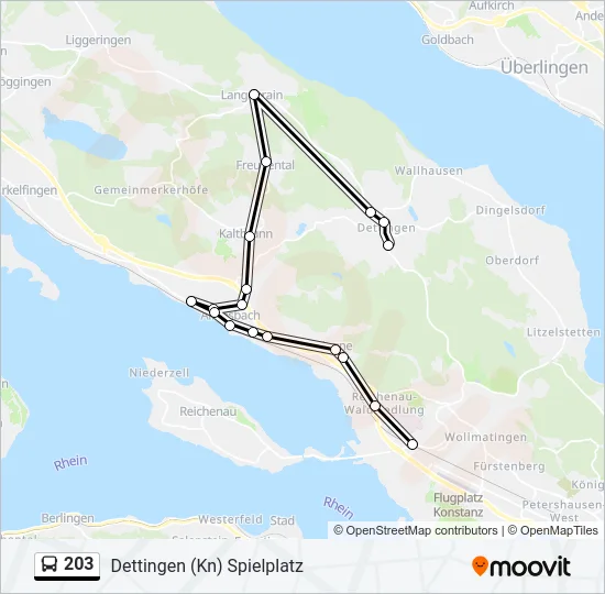 203 Bus Line Map