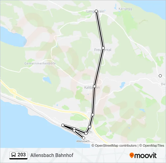 203 Bus Line Map