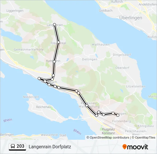 203 Bus Line Map