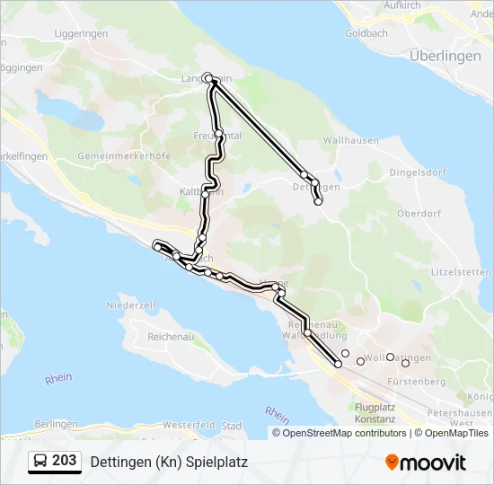 203 Bus Line Map