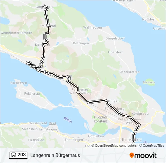 203 Bus Line Map